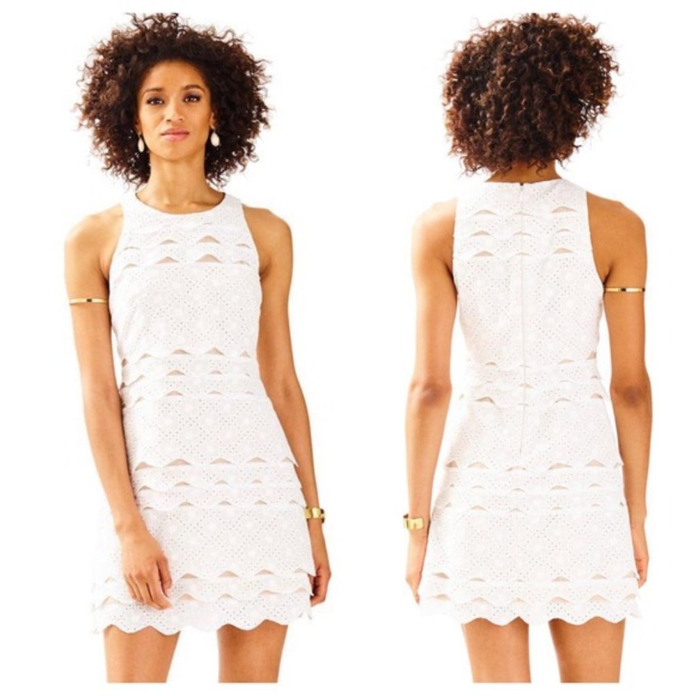 Lily Pulitzer White Benton Eyelet Dress. Size 6.